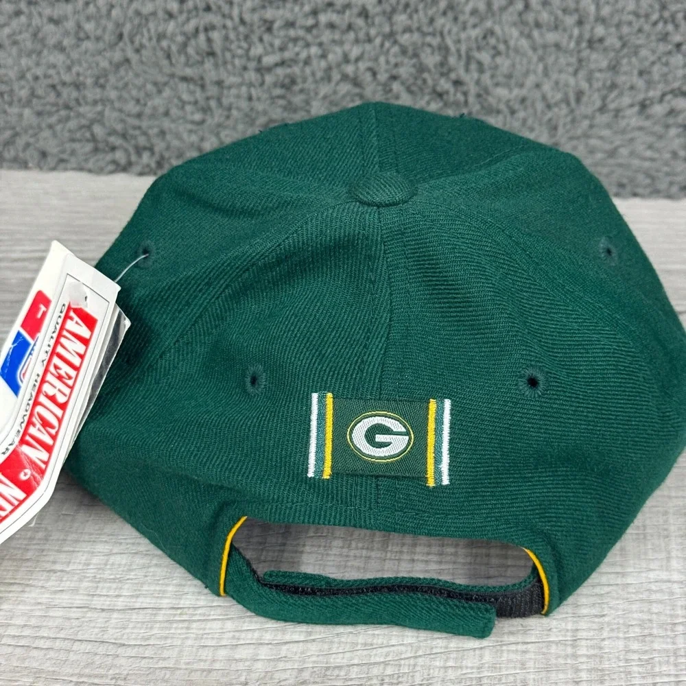 Vintage Green Bay Packers Hat Cap Strapback Adjustable Nfl American‎ Needle New